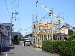 木造住宅の上棟